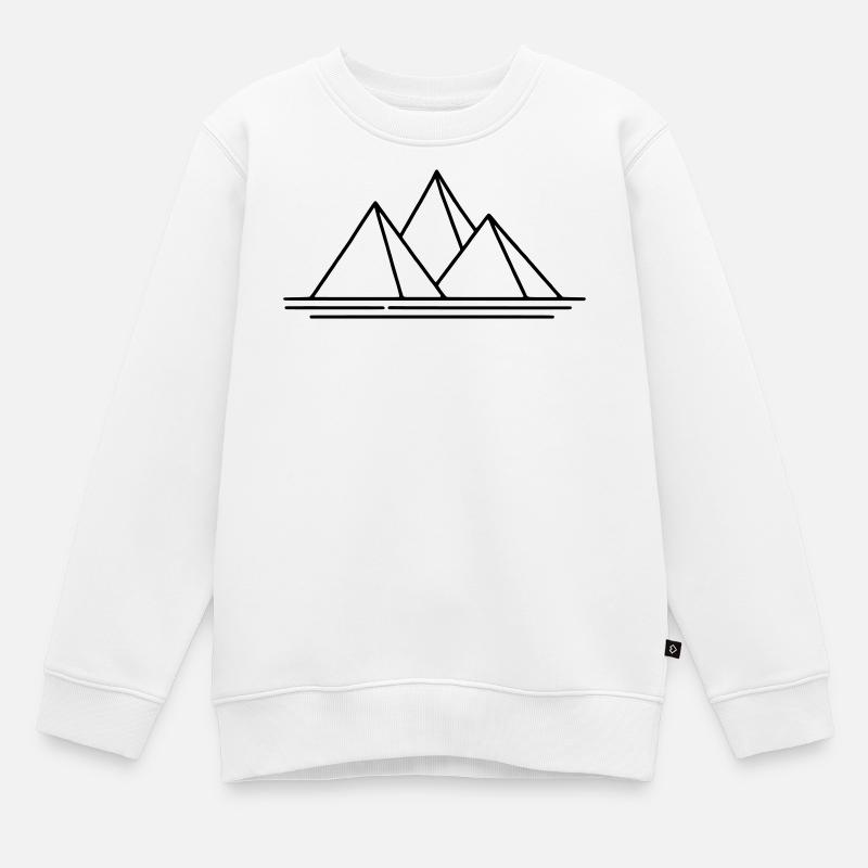 Pyramides - Sweat Premium enfant bio - blanc