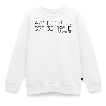 Koordinaten Solothurn - Kinder Premium Organic Sweatshirt - Weiß - Vorne - AI Model Kid Male (0cm)