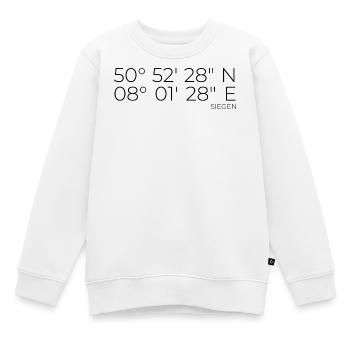 Koordinaten Siegen - Kinder Premium Organic Sweatshirt - Weiß - Vorne - AI Model Kid Male (0cm)