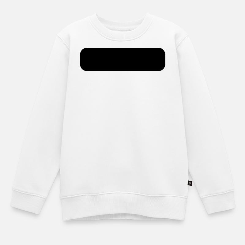 Rectangle arrondi - Sweat Premium enfant bio - blanc