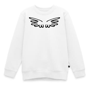 Flügel - Kinder Premium Organic Sweatshirt - Weiß - Vorne - AI Model Kid Male (0cm)