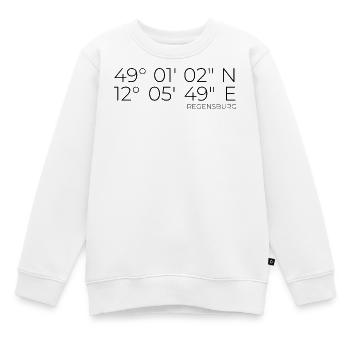 Koordinaten Regensburg - Kinder Premium Organic Sweatshirt - Weiß - Vorne - AI Model Kid Male (0cm)