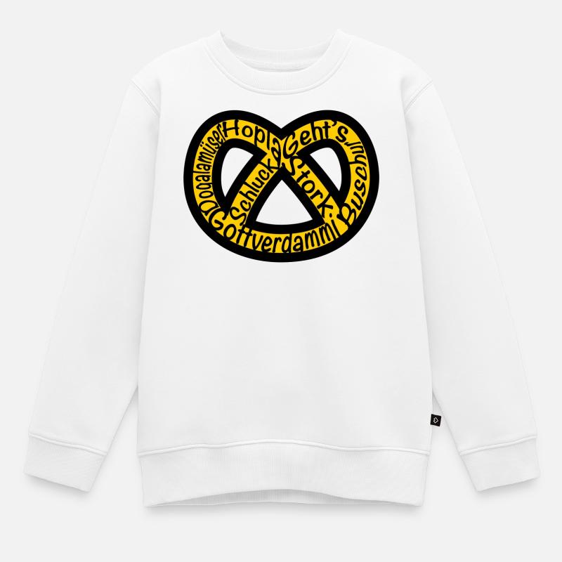 Bretzel Alsace Expression - Sweat Premium enfant bio - blanc