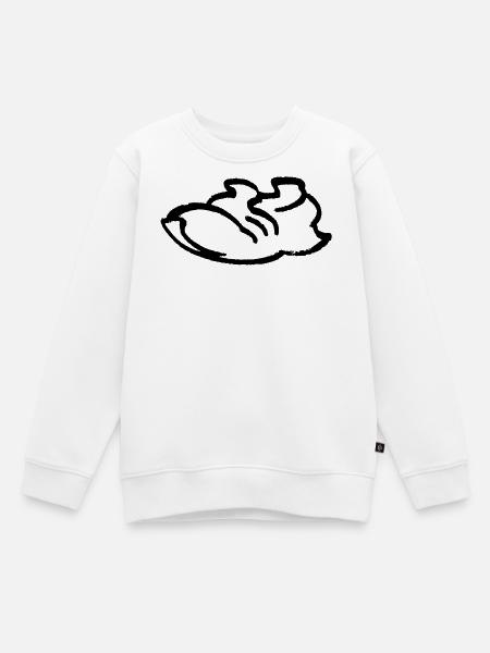 Contour de la chaussure de course - Sweat Premium enfant bio - blanc