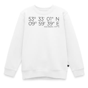 Coordonnées Hambourg-Mitte - Sweat Premium enfant bio - blanc - Devant - AI Model Kid Male (0cm)