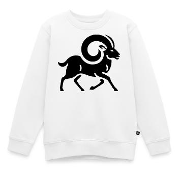 Aries 3 - Kids Premium Organic Sweatshirt - white - Front - AI Model Kid Male (0cm)