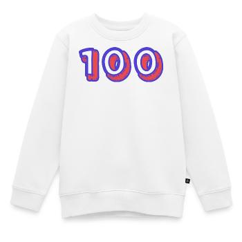 100. 100 JAHRE. 100-JÄHRIGES JUBILÄUM. GEBURTSTAG 100 - Kinder Premium Organic Sweatshirt - Weiß - Vorne - AI Model Kid Male (0cm)