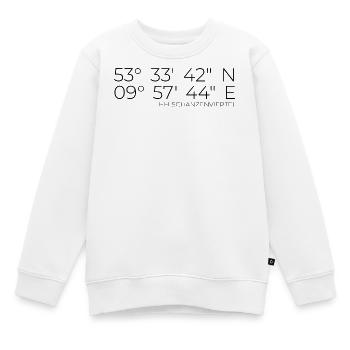 Coordonnées Schanzenviertel Hamburg - Sweat Premium enfant bio - blanc - Devant - AI Model Kid Male (0cm)
