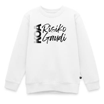 koa risk koa Gaudi, no risk no fun - Kids Premium Organic Sweatshirt - white - Front - AI Model Kid Male (0cm)