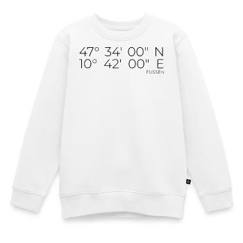 Koordinaten Füssen - Kinder Premium Organic Sweatshirt - Weiß - Vorne - AI Model Kid Male (0cm)