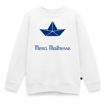DANKE HERRIN - Kinder Premium Organic Sweatshirt - Weiß - Vorne - AI Model Kid Male (0cm)