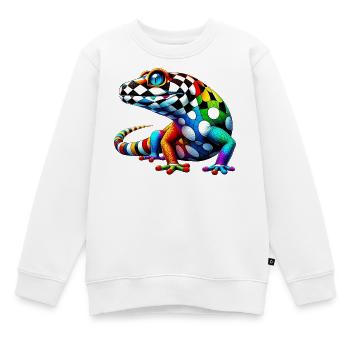 Gecko - Sweat Premium enfant bio - blanc - Devant - AI Model Kid Male (0cm)