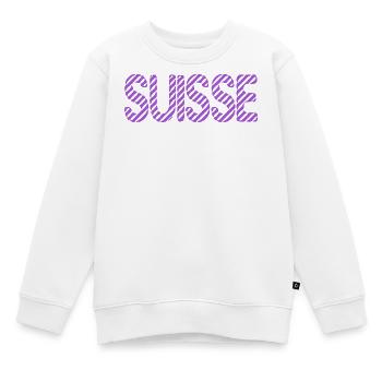 SCHWEIZ. LAND. GENF. SCHWEIZ. HUMOR. LAND - Kinder Premium Organic Sweatshirt - Weiß - Vorne - AI Model Kid Male (0cm)