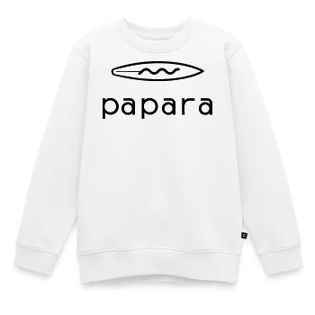 Papara Tahiti Surfspot - Kinder Premium Organic Sweatshirt - Weiß - Vorne - AI Model Kid Male (0cm)