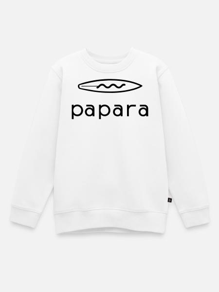 Papara Tahiti Surf Spot - Sweat Premium enfant bio - blanc