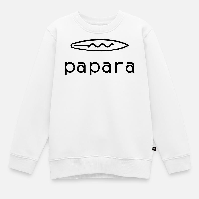 Papara Tahiti Surf Spot - Sweat Premium enfant bio - blanc