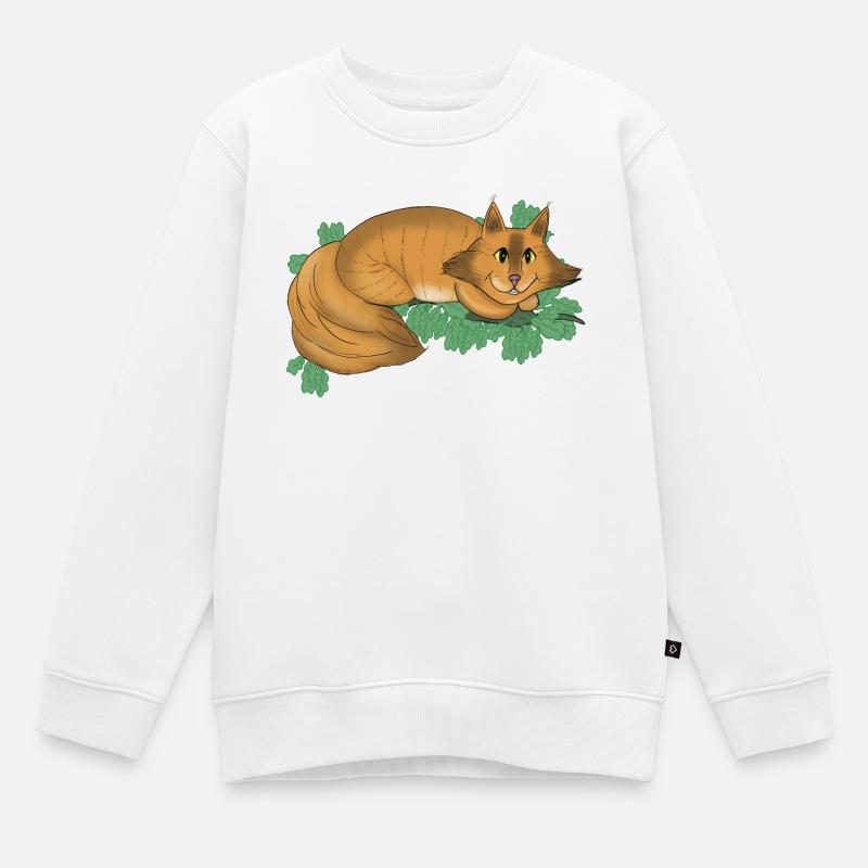 Chat du Cheshire - Sweat Premium enfant bio - blanc