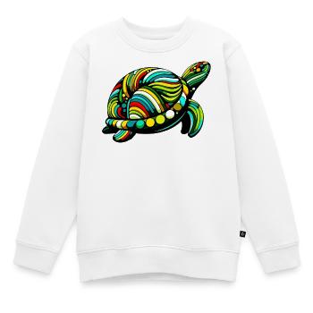 Schildkröte - Kinder Premium Organic Sweatshirt - Weiß - Vorne - AI Model Kid Male (0cm)