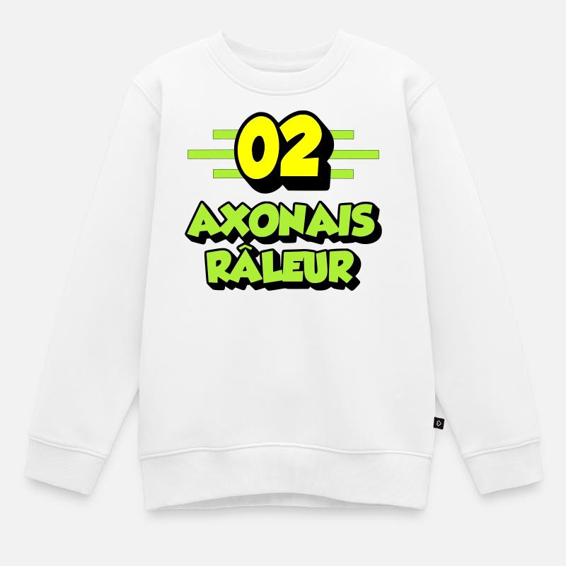 Axonais râleur - Sweat Premium enfant bio - blanc