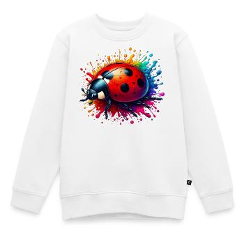 Marienkäfer - Kinder Premium Organic Sweatshirt - Weiß - Vorne - AI Model Kid Male (0cm)