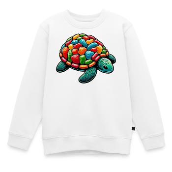 Tortue - Sweat Premium enfant bio - blanc - Devant - AI Model Kid Male (0cm)