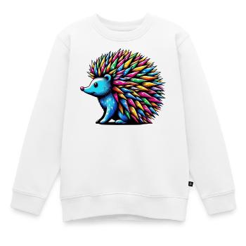 Hérisson - Sweat Premium enfant bio - blanc - Devant - AI Model Kid Male (0cm)