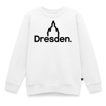 Dresden Frauenkirche Typografie Logo Linien icon - Kinder Premium Organic Sweatshirt - Weiß - Vorne - AI Model Kid Male (0cm)