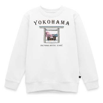 Yokohama, Japon, Sanctuaire Iseyama Kotai Jingu Torii - Sweat Premium enfant bio - blanc - Devant - AI Model Kid Male (0cm)