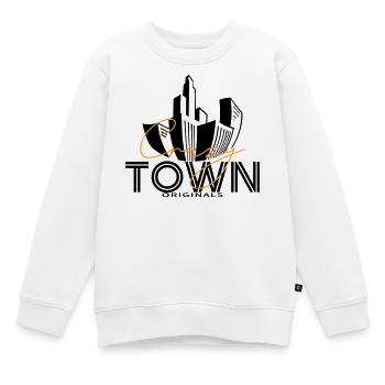 Crazy Town - Kinder Premium Organic Sweatshirt - Weiß - Vorne - AI Model Kid Male (0cm)