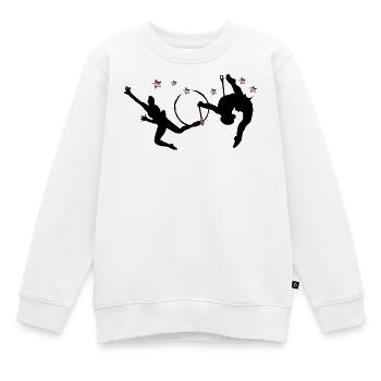 Rhythmische Sportgymnastik mit Reifen - Kinder Premium Organic Sweatshirt - Weiß - Vorne - AI Model Kid Male (0cm)