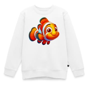 Clownfische - Kinder Premium Organic Sweatshirt - Weiß - Vorne - AI Model Kid Male (0cm)