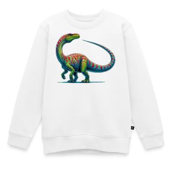 Dinosaurier - Kinder Premium Organic Sweatshirt - Weiß - Vorne - AI Model Kid Male (0cm)