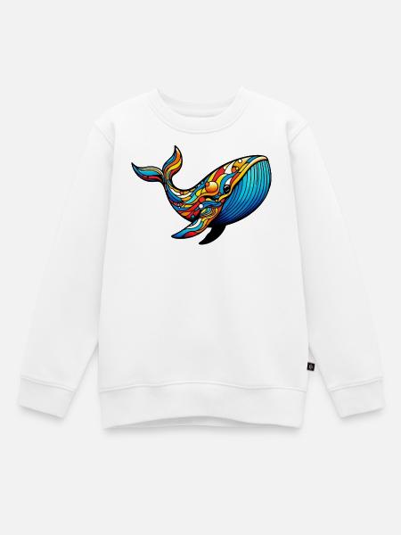 Wal - Kinder Premium Organic Sweatshirt - Weiß