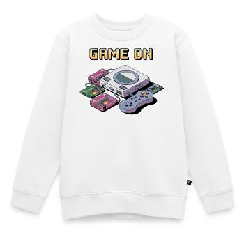 Retro-Spielkonsolen-Design - Kinder Premium Organic Sweatshirt - Weiß - Vorne - AI Model Kid Male (0cm)