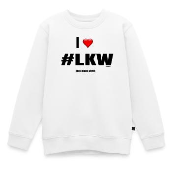 Leberkäse im Brötchen mit Senf (LKW mit ABS) - Kinder Premium Organic Sweatshirt - Weiß - Vorne - AI Model Kid Male (0cm)