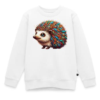 Hedgehog - Kids Premium Organic Sweatshirt - white - Front - AI Model Kid Male (0cm)