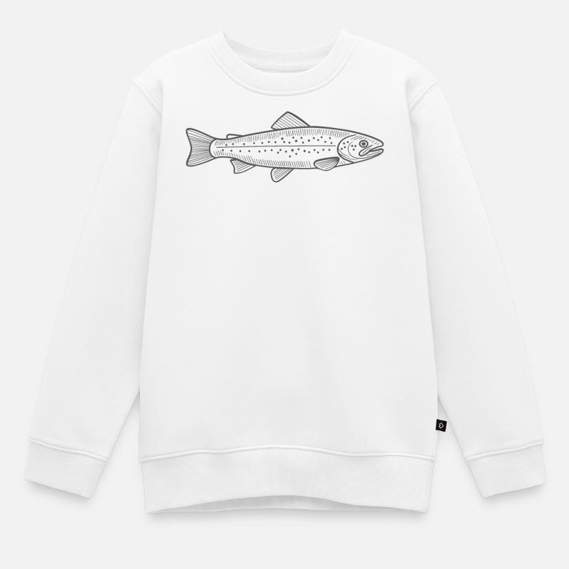 Truite - Sweat Premium enfant bio - blanc