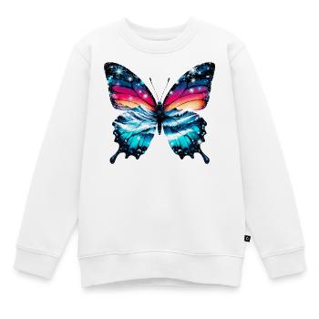 Schmetterling - Kinder Premium Organic Sweatshirt - Weiß - Vorne - AI Model Kid Male (0cm)