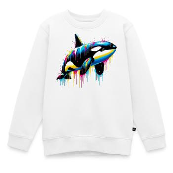 Orque - Sweat Premium enfant bio - blanc - Devant - AI Model Kid Male (0cm)