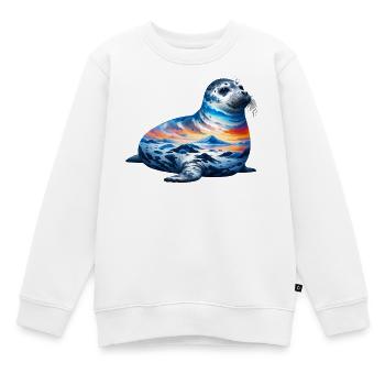 Siegel - Kinder Premium Organic Sweatshirt - Weiß - Vorne - AI Model Kid Male (0cm)