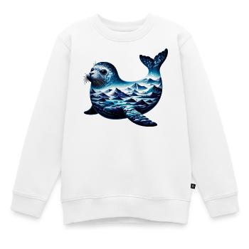 Siegel - Kinder Premium Organic Sweatshirt - Weiß - Vorne - AI Model Kid Male (0cm)