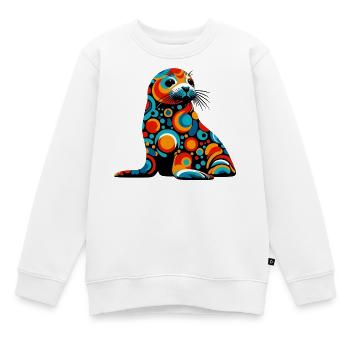 Siegel - Kinder Premium Organic Sweatshirt - Weiß - Vorne - AI Model Kid Male (0cm)