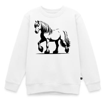 Haflinger de cheval - Sweat Premium enfant bio - blanc - Devant - AI Model Kid Male (0cm)