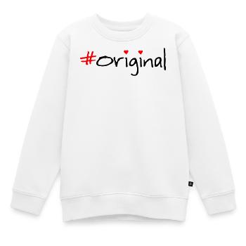 Langue source - Sweat Premium enfant bio - blanc - Devant - AI Model Kid Male (0cm)