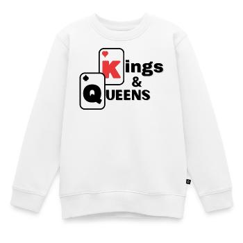 cartes, poker, jeux de cartes - Sweat Premium enfant bio - blanc - Devant - AI Model Kid Male (0cm)