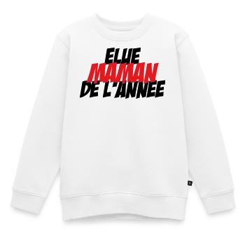 élue Maman de l'année - Sweat Premium enfant bio - blanc - Devant - AI Model Kid Male (0cm)