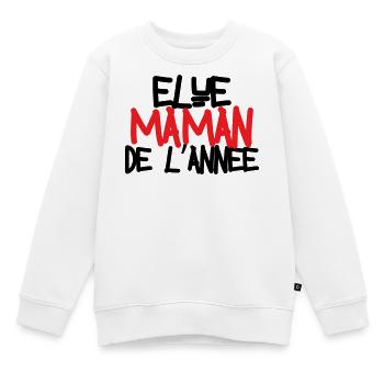 élue Maman de l'année - fête des mères - Sweat Premium enfant bio - blanc - Devant - AI Model Kid Male (0cm)