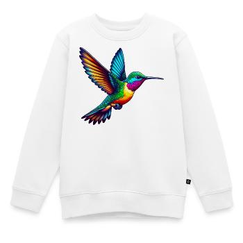 Colibri - Sweat Premium enfant bio - blanc - Devant - AI Model Kid Male (0cm)