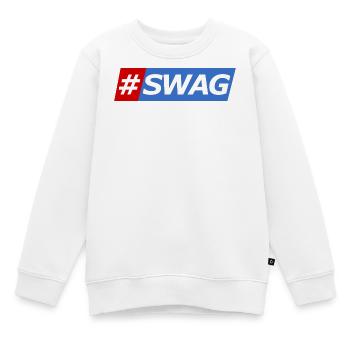 SWAG Bloc Couleurs Hashtag - Sweat Premium enfant bio - blanc - Devant - AI Model Kid Male (0cm)