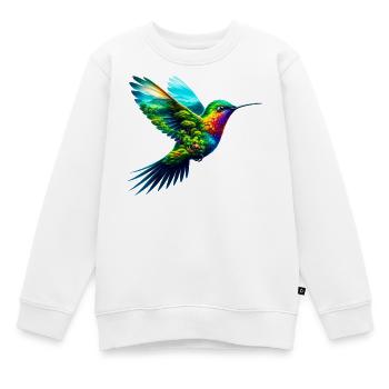 Kolibri - Kinder Premium Organic Sweatshirt - Weiß - Vorne - AI Model Kid Male (0cm)